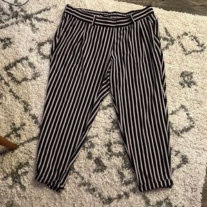 Pinstripe cigarette straight leg trouser. Torrid. Size 2.